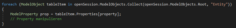 SCAPI-Codebeispiel zum Bearbeiten einer Eigenschaft aller Tabellen