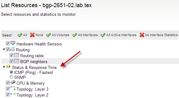 Ansicht des Ressourcen Drag and Drop im Solarwinds Network Performance Manager