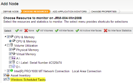 Windows Scheduled Tasks als Ressourcen im Solarwinds Server and Application Monitor 6.1